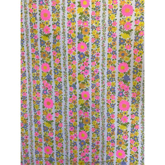 Vintage flower power fabric 1970s - Picture 2 of 5